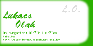 lukacs olah business card